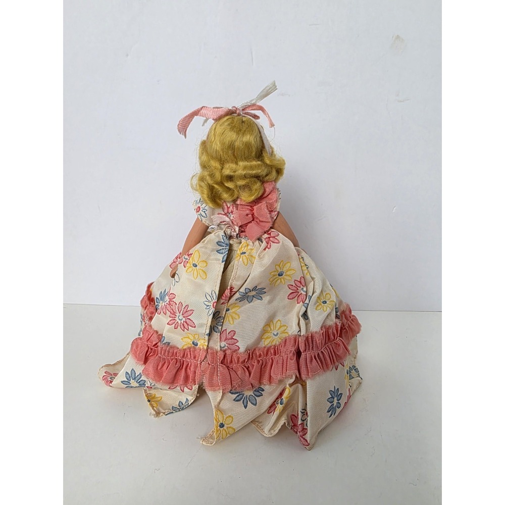 Vintage Nancy Ann Storybook Doll pink dress bisque 7" - Picture 2 of 2